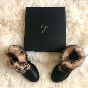 GIUSEPPE ZANOTTI Fur Nappa Leather Boot